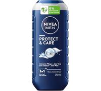 NIVEA MEN Protect & Care Gel de ducha, pH neutro para la piel, fórmula nutritiva con aloe vera natural para cuerpo, cara y cabello (250 ml)