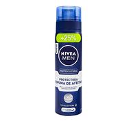NIVEA MEN Protege & Cuida Espuma de Afeitar Protectora (1 x 200 ml), espuma facial con tecnología Ultra Glide, cuidado facial sin irritaciones para todo tipo de piel