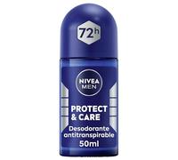 NIVEA MEN Protege & Cuida Roll-on 50 ml - Desodorante para Hombre Antitranspirante - Protección 72 Horas - 0% Alcohol, no Graso - Anti-Irritación - Fragancia Fresca y Duradera - Todo Tipo de Piel