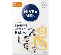 NIVEA MEN REAL MADRID Sensitive Loción para después del afeitado para pieles sensibles, hidratación 24h, 100 ml