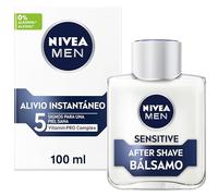 NIVEA MEN Sensitive Bálsamo After Shave (1 x 100 ml), para el cuidado de la piel sensible, bálsamo anti irritaciones con 0% alcohol para calmar la piel al instante