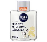 NIVEA MEN Sensitive Bálsamo Aftershave Edición Limitada Real Madrid 100 ml - Bálsamo Facial para Después del Afeitado - Alivio Inmediato de la Irritación - 24h de Hidratación - Pieles Sensibles