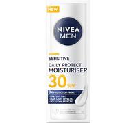 NIVEA MEN Sensitive Crema facial ligera hidratante con vitamina E, provitamina B5 y manzanilla SPF 30, 50 ml