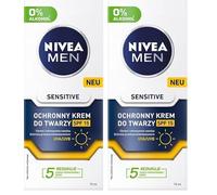 NIVEA MEN SENSITIVE Crema facial protectora SPF 15, 75 ml (Paquete de 2)