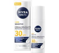 NIVEA MEN Sensitive Crema Hidratante Hombre Protección Diaria SPF 30 50ml Crema Facial Hombre con Complejo VitaminPRO Protección contra los rayos UVA/UVB Luz Azul y Contaminación