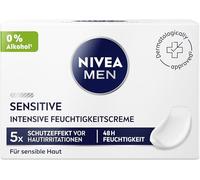 NIVEA MEN Sensitive - Crema hidratante intensiva con 48 horas de hidratación para la piel sensible de los hombres, cuidado facial para aliviar la irritación de la piel (50 ml)