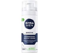 NIVEA MEN Sensitive - Espuma de afeitar en paquete de 10 unidades (10 x 50 ml), espuma de afeitar en el práctico tamaño de viaje, suave espuma de afeitar para hombre