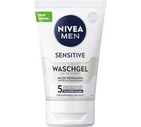 Nivea Men Sensitive Gel de lavado suave para pieles sensibles de hombres, limpieza facial calmante para aliviar la irritación de la piel (100 ml)