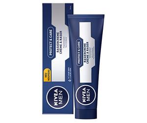 NIVEA Men, Shaving Cream for Men, 4 x 100 ml Tube, Protect & Care