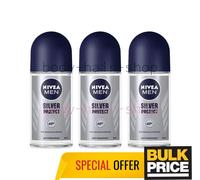 Nivea Men Silver Protect Roll-On Desodorante Antibacterial 48H Protección Paq...
