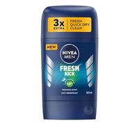 NIVEA MEN Stick Fresh Kick Pack de 2, 2 x 50 ml, 48H Protection Light Formula With Cactus Water for a Fresh Feeling Throughout the Day Refresshing Scent