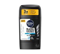 NIVEA MEN Stick INVISIBLE BLACK AND BLACK AND BLANCO FRESH 48-HOUR Protection Antiperspirant Soft Texture, Smooth Application Special Patented Technology, Pack of 2, 2 X 50ML