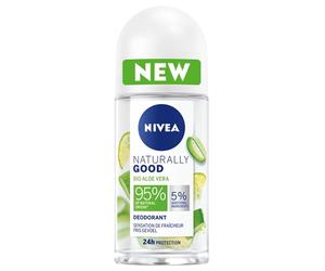 NIVEA NATURALLY GOOD Bio Aloe Vera Mujer Desodorante Roll-on 50 ml, desodorante con un 95% de ingredientes de origen natural, frescor roll-on 24h