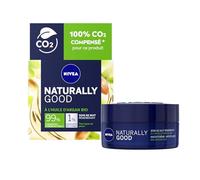 NIVEA NATURALLY GOOD - Crema de noche regeneradora de 50 ml, cuidado facial con un 99% de ingredientes naturales, crema de noche con aceite de argán orgánico y aceites valiosos