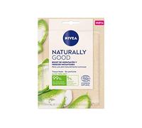 NIVEA Naturally Good Mascarilla Facial de Tejido Aloe Vera Bio (1 ud), mascarilla hidratante con un 99% de ingredientes de origen natural, máscara para una piel luminosa