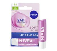Nivea NIVEA Soft Rose Lip Balm (4,8 g), bálsamo labial con manteca de karité, aceites naturales y vitaminas, el cuidado de los labios ofrece una hidratación profunda las 24 horas y subraya el rosado n