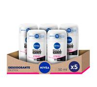 NIVEA Pack ahorro - Desodorante en Stick Black & White Invisible Mujer 50ml x 5 unidades - Protección Antitranspirante 72h