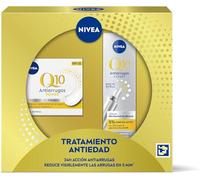 NIVEA Pack Rutina Antiedad Q10 Antiarrugas Power 4 semanas, set de cremas reafirmantes, caja de regalo con crema de día con FP15 (1 x 50 ml) y sérum tratamiento concentrado (1 x 15 ml)