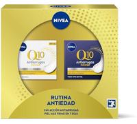 NIVEA Pack Rutina Antiedad Q10 Antiarrugas Power 4 semanas, set de cremas reafirmantes, caja de regalo con crema de día con FP15 (1 x 50 ml) y crema de noche (1 x 50 ml)