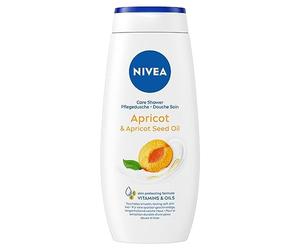 NIVEA Peach & Apricot Seed Oil Gel de ducha (250 ml), gel de ducha suave con delicado aroma a melocotón, rica crema de ducha con vitamina C y E para una sensación suave en la piel