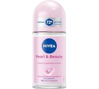 NIVEA Pearl & Beauty Desodorante Roll-On, antitranspirante Roller protege 72 horas contra el sudor y el olor corporal, desodorante nutritivo con extractos de perlas y aceite de aguacate (50 ml)