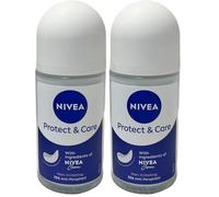 NIVEA Protect & Care Desodorante Roll-On, 6 paquetes de 50 ML (Paquete de 2)