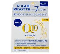 NIVEA Q10 Anti-Falten Power Extra Straeve Tagescreme LSF 15 50 ml, Anti-Falten und feuchtkeitsspendende Gesichtscreme, Gesichtscreme Hyaluronsäure, Coenzima Q10 und Kreatin für einen doppelten