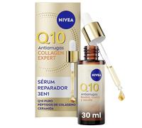 NIVEA Q10 Antiarrugas Collagen Expert - Crema Facial Rica Día y Noche - Mejora la Flacidez en 7 Días - Q10, Péptidos de Colágeno y Ceramida - Arrugas Profundas - Piel Muy Seca y Flácida - 30 ml