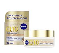 NIVEA Q10 Antiarrugas Collagen Expert - Sérum Facial Reparador 3en1 - Rostro, Cuello y Escote - Reafirmante - Q10, Péptidos de Colágeno y Ceramida - Arrugas Profundas - Piel Muy Seca y Flácida - 30 ml