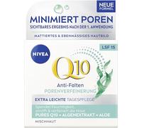 NIVEA Q10 - Crema de día reafirmante antiarrugas extra ligera con SPF 15, cuidado facial para pieles mixtas con Q10, extracto de algas y aloe (50 ml)