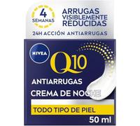 NIVEA Q10 Antiarrugas Power - Crema de Noche Regeneradora - Hidrata, Regenera, Reduce y Previene Arrugas - Q10 Puro, Creatina y Ácido Hialurónico - 2x Booster de Colágeno - Todo Tipo de Piel - 50 ml