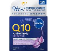 NIVEA Q10 Crema de Noche Sensible al Poder (50ml), Crema de Noche para Mujeres, Crema de Noche NIVEA Q10 Sin Fragancia, Coenzima Q10 y Extracto de Regaliz, Regenera la Piel durante la Noche
