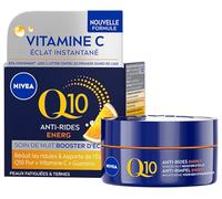 NIVEA Q10 Energy - Cuidado nocturno Booster de Shine (1 x 50 ml), crema antiarrugas enriquecida con Q10 puro y vitamina C, cuidado antiedad para una tez radiante, crema facial energizante para