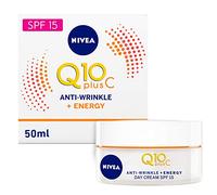NIVEA Q10 Energy Healthy Glow Face Day Cream (50 ml), crema de día energizante, crema facial para mujeres, crema hidratante, crema facial con Q10, vitamina C y vitamina E