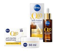 NIVEA Q10 - Juego de cuidado facial antiarrugas con crema de día con Q10 y creatina y suero reafirmante con tecnología antiglicación, suaviza y previene las arrugas