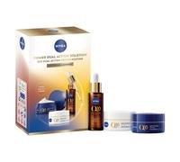 NIVEA Q10 - Kit de cuidado facial antiarrugas Power - Set de regalo con crema de día (50 ml) crema de noche (50 ml) y suero de doble acción (30 ml) - Kit de cuidado antiedad