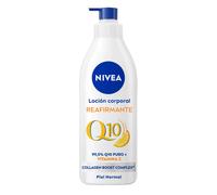 NIVEA Q10 Loción Corporal Reafirmante (1 x 625 ml), crema hidratante corporal para piel normal, crema reafirmante corporal con Collagen Boost Complex, Vitamina C y Q10 puro