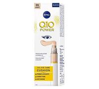 Nivea Q10 Power 3 en 1 Eye Care Cushion 01 Light 4 ml, crema de ojos coloreada e hidratante, imprimación de ojos antiedad con coenzima Q10, corrector de ojeras suavizante