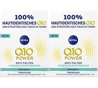 Nivea Q10 Power anti-arrugas + la racionalización porenverfeinernde Día Cuidado Para rejuvenecedora, crema de día con LSF 15, 2 unidades (2 x 50 ml)