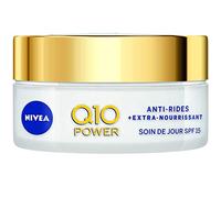 NIVEA Q10 Power Antiarrugas Cuidado de día + Extranutritivo (1 x 50 ml), Tratamiento facial FPS 15 enriquecido con aceite de argán orgánico y Q10 natural, crema de día para piel seca a muy seca