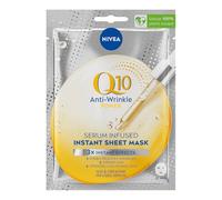 NIVEA Q10 POWER - Mascarilla antiarrugas y tensa, 10 minutos, paquete de 5 unidades (5 x 1 unidad), máscara facial con efecto antiarrugas, cuidado facial reafirmante