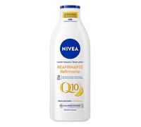 NIVEA Q10 Loción Corporal Reafirmante (1 x 400 ml), crema hidratante corporal 72h para piel normal, crema reafirmante corporal con Collagen Boost Complex, Vitamina C y Q10 puro
