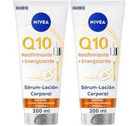 NIVEA Q10 Sérum Loción Corporal Reafirmante + Energizante (200 ml), crema hidratante 72h con Vitamina C y Ácido Hialurónico, crema reafirmante corporal para una piel más firme y energizada