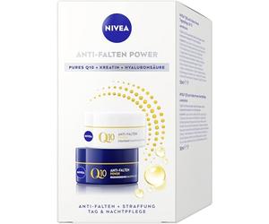 NIVEA Q10 - Set de cuidado facial antiarrugas con factor de protección solar 15 (50 ml) y crema de noche (50 ml), set de cuidado con efecto antiedad
