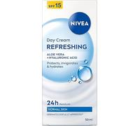 NIVEA Refrescante crema de día 24H Hidratante, piel normal y mixta, 50 ml