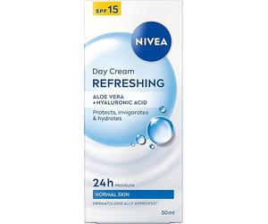 NIVEA Refrescante crema de día 24H Hidratante, piel normal y mixta, 50 ml