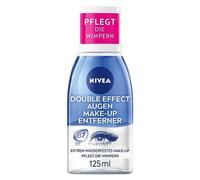 Nivea Removedor de maquillaje de ojos de doble efecto, 125 ml, removedor de maquillaje para zonas sensibles de los ojos, limpiador facial elimina el maquillaje extremadamente impermeable