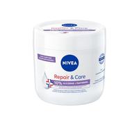 NIVEA REPAIR & CARE Bálsamo reparador para rostro, cuerpo y manos para pieles secas y sensibles (1 x 400 ml), glicerina y pantenol para pieles sensibles y extra secas, cuidado corporal hidratante 72H