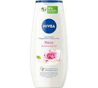 NIVEA Rose & Almond Oil Gel de ducha (250 ml), pH neutro para la piel con aceite de almendra, crema hidratante con aroma a rosas
