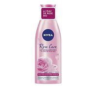 NIVEA Rose Care - Leche micelar 2 en 1 (1 x 200 ml), leche limpiadora orgánica con agua de rosas para todo tipo de pieles, limpiador facial y labial, desmaquillante y tonificante